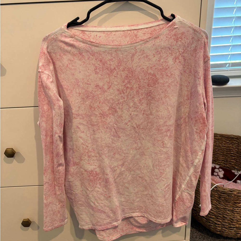 Lululemon Ovetsized Pink Tie-Dye Long Sleeve Top